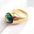 Green Louis Vuitton Yellow Gold Diamond Malachite Blossom Signet Ring, Size 8.25 For Sale - Image 8 of 10