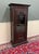 Antique French Breton Bookcase Armoire Linen Cab Wavy Glass Carved Chestnut 19th For Sale - Image 4 of 18