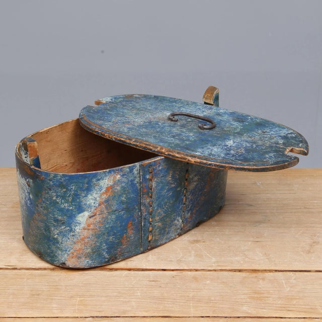 Gustavian (Swedish) Swedish Box with Original Painting, 1790s For Sale - Image 3 of 6