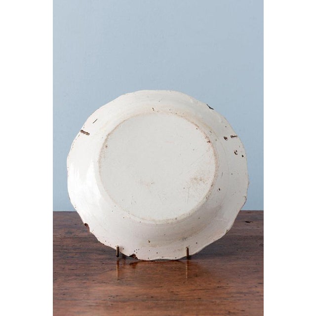 Late 18th Century Birds on Wheat Sheaf Plate from Nevers Faïence For Sale - Image 6 of 7