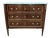 French 19th Century Louis XVI Carrara Marble Top Mahogany Commode For Sale