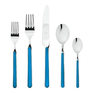 Mepra Fantasia 20-Piece Flatware Set, Electric Blue For Sale