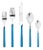 Mepra Fantasia 20-Piece Flatware Set, Electric Blue For Sale