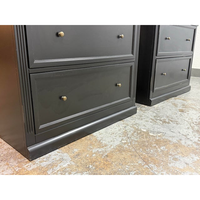 Wood Ballard Designs Tuscan File Console + Hutches, Pair For Sale - Image 7 of 12