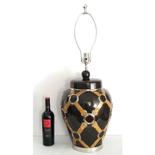 Mid-Century Modern Lamp Gucci Equestrian Style 1975 Restored For Sale - Image 3 of 9