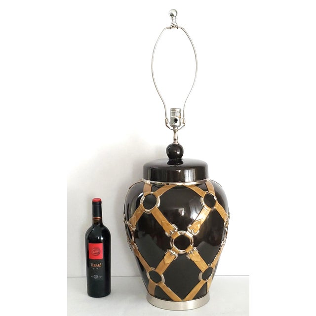 Boho Chic Lamp Gucci Equestrian Style by Paul Hanson 1975 For Sale - Image 3 of 9