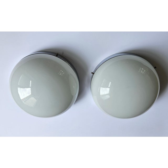 Bauhaus Bauhaus Chrome Ceiling or Wall Lamps, 1930s, Set of 2 For Sale - Image 3 of 16