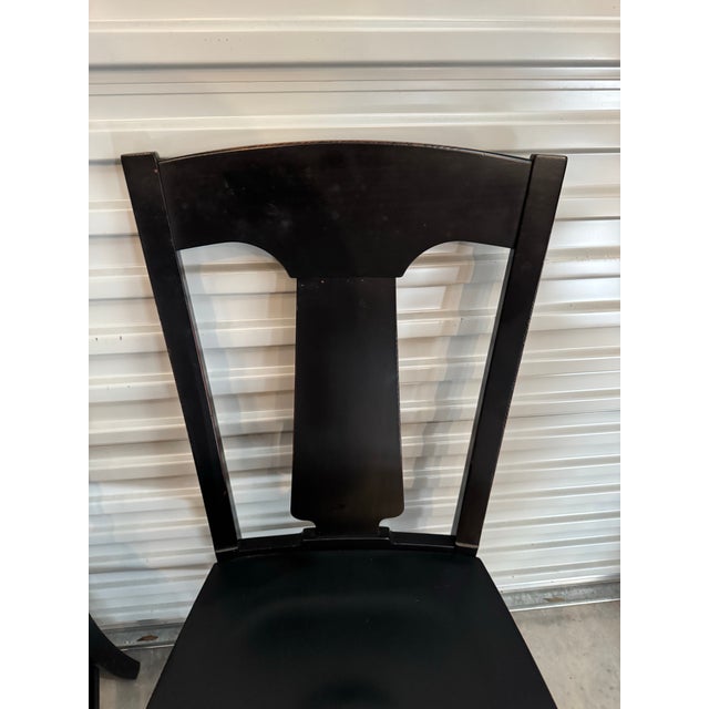 Black Pottery Barn Black Farmhouse Dining Chairs, Made in Italy - Set of 4 For Sale - Image 8 of 12