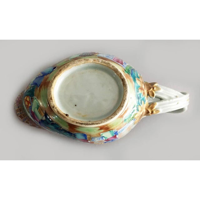 Rose Early 19th Century Chinese Export Rose Mandarin Gravy Boat For Sale - Image 8 of 9