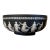 Large Wedgwood Black Basalt Dancing Hours Centerpiece Bowl With White Classical Maidens For Sale