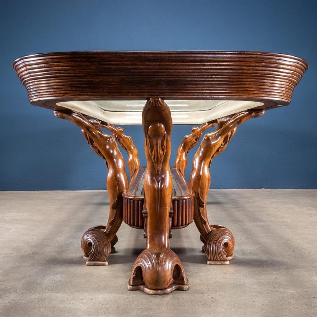 Brown Sculptural Wood Table by Borsani Varedo For Sale - Image 8 of 9
