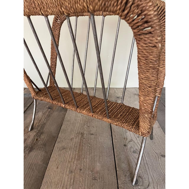 Rope Newspaper Rack in the style of Adnet, 1950s For Sale - Image 6 of 8