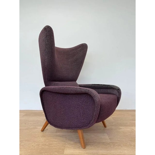 Mid-Century Modern Mid-Century Wing Chair Inspired by Marco Zanuso, 1970s For Sale - Image 3 of 9