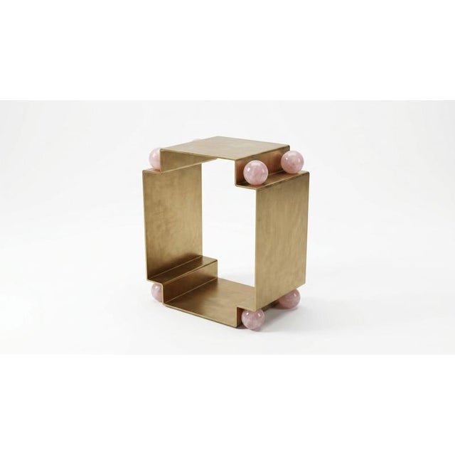 Not Yet Made - Made To Order Milanese Side Table by Auste Ost For Sale - Image 5 of 9