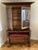 Chestnut Antique Glass Door Hutch-Desk and Drawers For Sale - Image 8 of 11
