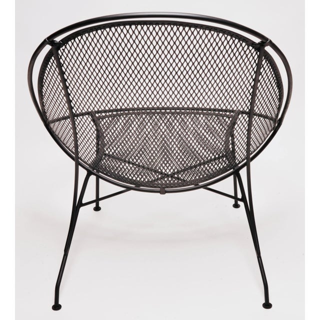 Maurizio Tempestini Vintage Salterini Mid-Century Modern Radar Black Metal Patio Chair, Attributed For Sale - Image 4 of 12