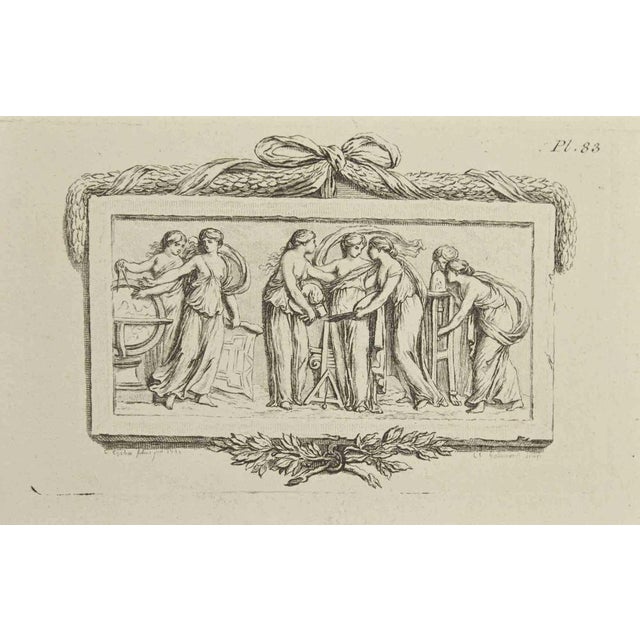 The Muses is an etching realized by Nicholas Cochin in 1755. Good conditions. Signed in the plate. The etching was...