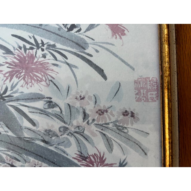 Ch'en Shun "Lilies, Chinese Asters, and Stellaria" Framed Met Museum Exhibition Print Up for sale is a beautiful vintage...