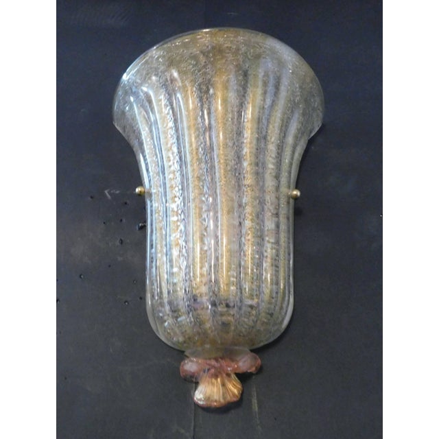 Italian 1960s Golden Shield Sconces, a Pair For Sale - Image 3 of 9