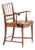 Armchair in Brass, Leather and Mahogany attributed to Jens Brøtterup, 1950s For Sale