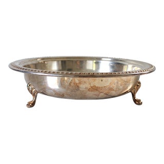 Vintage Sheffield Silver Co. Footed Silverplate Serving Bowl For Sale
