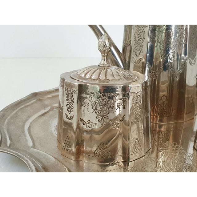 Vintage Coffee Service in Silver-Plated Metal, 1930s-1940s, Set of 3 For Sale - Image 3 of 10