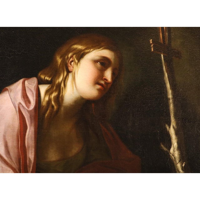 Workshop of Guido Reni, Penitent Magdalene, 1650, Oil on Canvas For Sale - Image 6 of 15