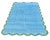 Handmade Cotton Scalloped Reversible Rug, Sky Blue and Forest Green Dhurrie-12'x15' For Sale - Image 9 of 10
