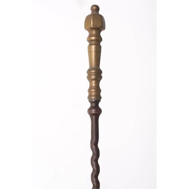 19 Century Dutch Brass Fire Place Tools, Set of 5 For Sale - Image 9 of 11