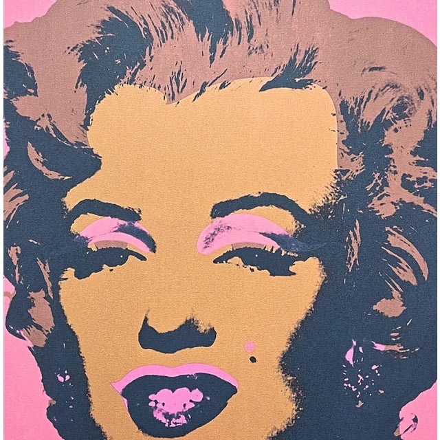 Andy Warhol (after) "Marilyn Monroe deep pink" print, size 60 x 60 cm, plate signed bottom right, numbered with pencil on...