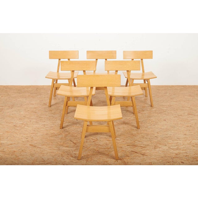 Chairs in Oak Frame by Hans Anliker for Horgen Glarus, 1962, Set of 6, in Good conditions. Designed 1960 to 1969 I have...