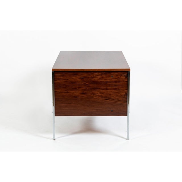 Wood Mid Century Modern Rosewood Writing Desk by Jean Gillon for Italma, Made in Brazil For Sale - Image 7 of 18