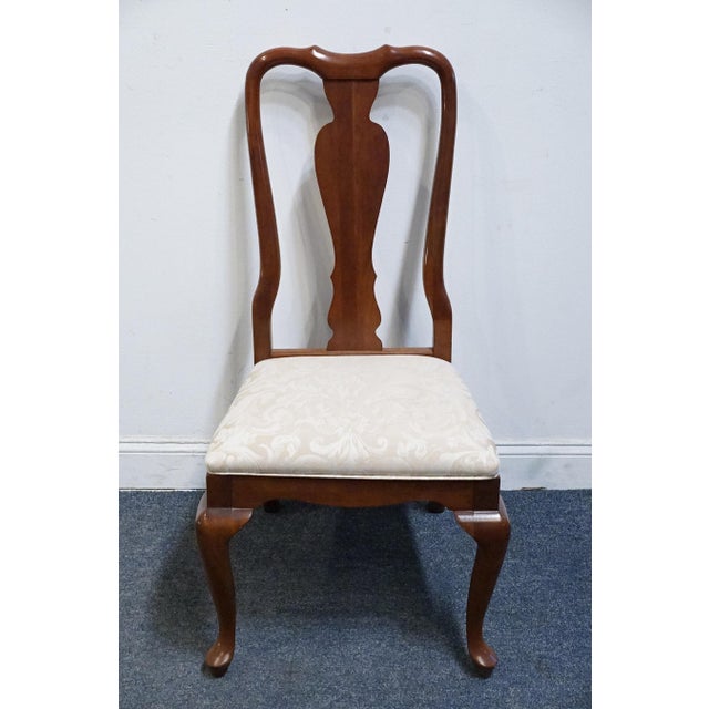 Queen Anne Ethan Allen Georgian Court Collection Traditional Queen Anne Style Splat Back Dining Side Chair 11-6400 For Sale - Image 3 of 11