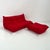 Set of Red 3-Seater Togo Sofa & Ottoman by Michel Ducaroy for Ligne Roset, 1970s For Sale - Image 10 of 17