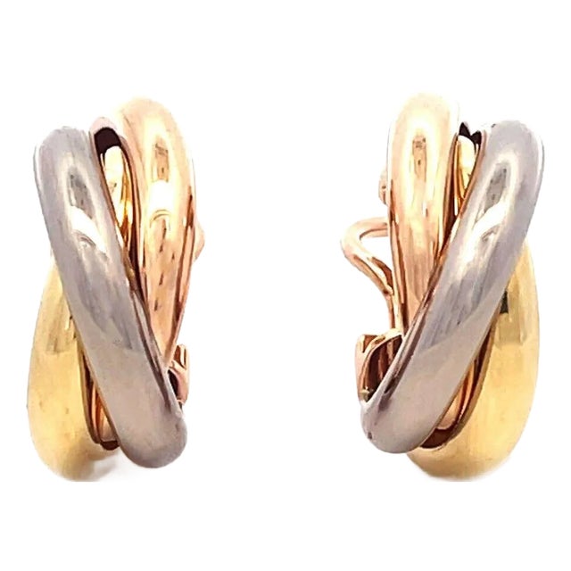 ピアス Cartier TRINITY EARRINGS CRB8043200 - Trinity earrings - White gold, yellow gold