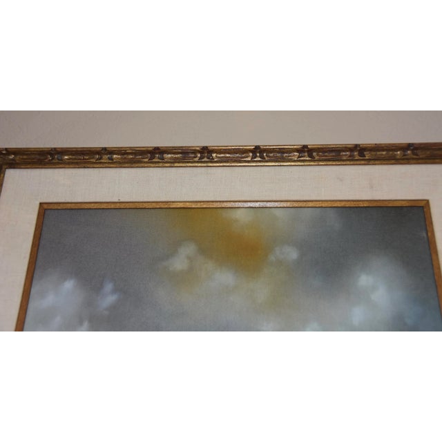 1960s 1960s Vintage Hector Salas Framed Oil on Canvas Outhouse Rural Landscape Painting For Sale - Image 5 of 13