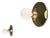 Vintage Golden Wall Lamps, 1960s, Set of 2 For Sale