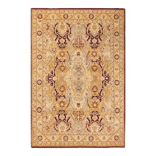 Mogul, One-of-a-Kind Hand-Knotted Area Rug in Red, 6' 2" x 9' 1" For Sale