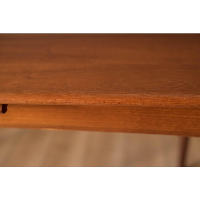Danish Modern Teak Expandable Draw Leaf Dining Table For Sale - Image 13 of 16