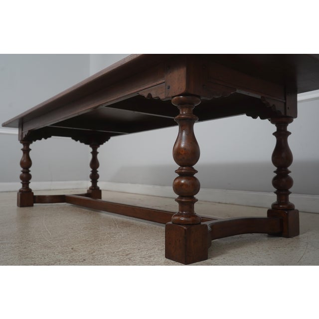 Jonathan Charles Large Chestnut Banquet Dining Table For Sale - Image 9 of 12