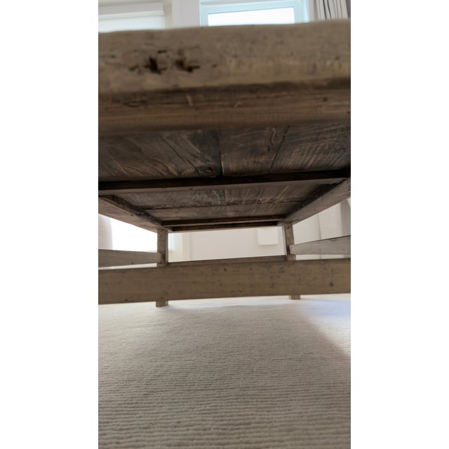 Vintage Solid Poplar Coffee Table For Sale - Image 10 of 12
