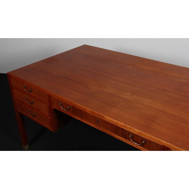Writing Desk in Teak attributed to Ole Wanscher for A. J. Iversen, 1950s For Sale - Image 3 of 9