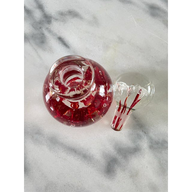 Mid 20th Century Mid 20th Century Bill Knight Blown Art Glass Perfume Bottle Paperweight For Sale - Image 5 of 9