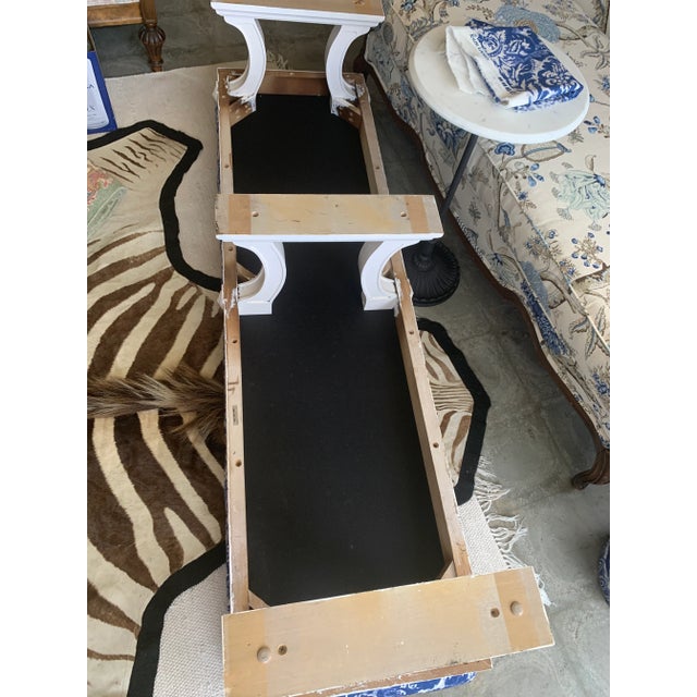 Mid Century Neoclassical Ottoman or Bench Upholstered in Ralph Lauren For Sale - Image 10 of 12