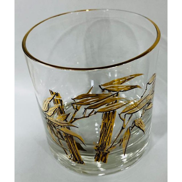 The Couroc Company 1960s Mid-Century Modern "Marsh Reeds" by Couroc of Monterey Lowball/Rocks Glasses - Set of 4 For Sale - Image 4 of 4