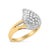 Early 21st Century 14K Yellow and White Gold 1.00 Cttw Round and Baguette-Cut Diamond Ballerina Cocktail Ring (H-I Color, SI2-I1 Clarity) For Sale - Image 5 of 7
