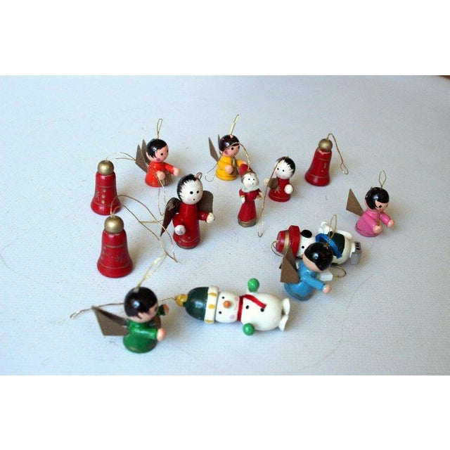 Red 1970s Vintage - Traditional Handmade Wooden German Christmas Ornaments - Set Of For Sale - Image 8 of 8