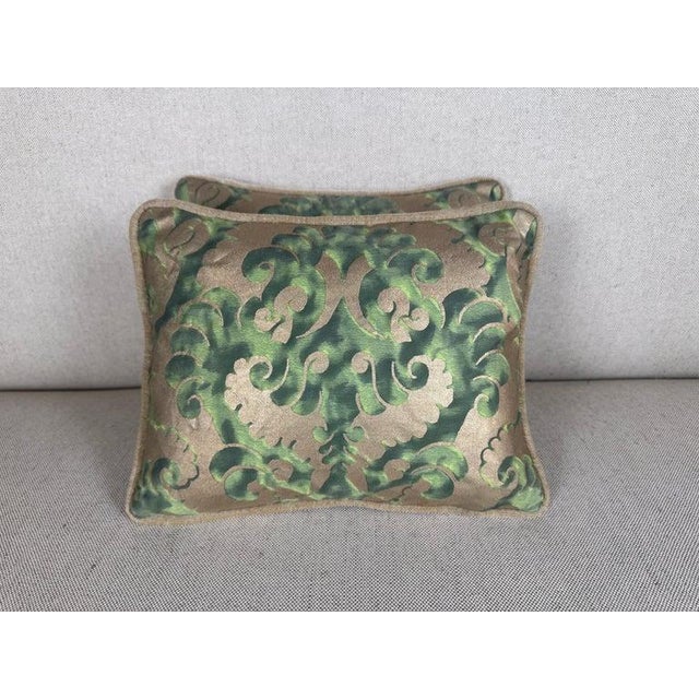 Baroque Pair of Petite Fortuny Venetian Textile Pillows For Sale - Image 3 of 7