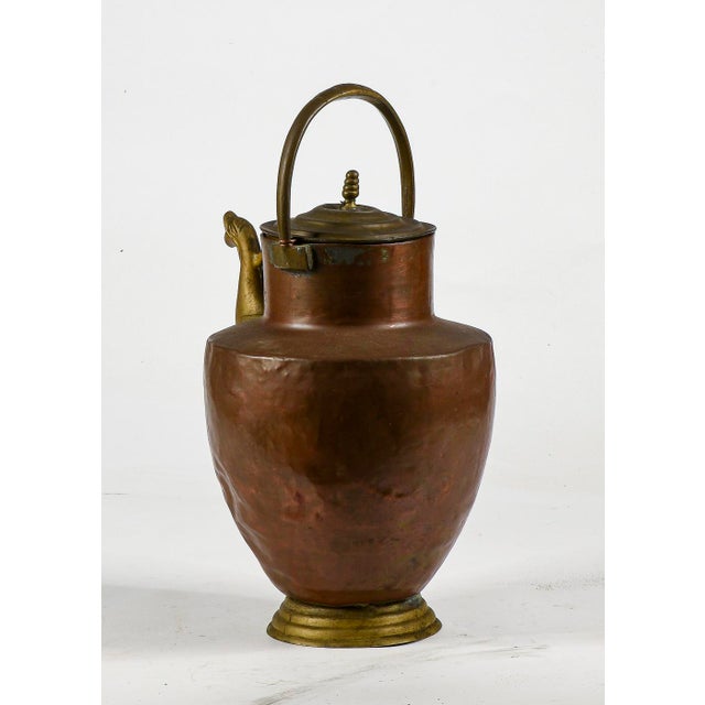 19th Century Copper Amphora Jug with Brass Spout, Italy, 1800 For Sale - Image 5 of 11