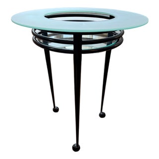 French Rolling Side Table by Pascal Mourgue for Artelano, 1980s For Sale